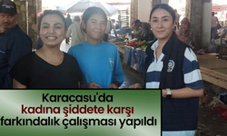 Karacasu'da kadına şiddete karşı farkındalık çalışması yapıldı