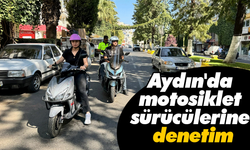 Aydın'da motosiklet sürücülerine denetim