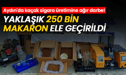 Aydın'da kaçak sigara üretimine ağır darbe!