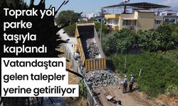 Vatandaştan gelen talepler yerine getiriliyor! Toprak yol parke taşıyla kaplandı