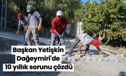 Başkan Yetişkin Dağeymiri'de 10 yıllık sorunu çözdü