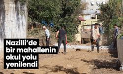 Nazilli’de bir mahallenin okul yolu yenilendi