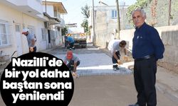 Nazilli'de bir yol daha baştan sona yenilendi