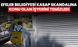 Efeler Belediyesi kasap skandalına konu olan işyerini temizledi