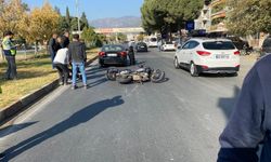 Aydın'da motosiklet sürücüsü yaralandı! Ani fren zinciri kazaya neden oldu