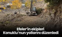 Efeler’in ekipleri Konuklu’nun yollarını düzenledi