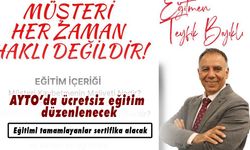 AYTO’da ücretsiz eğitim düzenlenecek! Eğitimi tamamlayanlar sertifika alacak