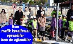 Hem trafik kurallarını öğrendiler hem de eğlendiler