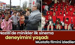 Nazilli'de minikler ilk sinema deneyimini yaşadı! Mustafa filmini izlediler