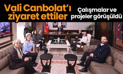 Vali Canbolat’ı ziyaret ettiler! Çalışmalar ve projeler görüşüldü