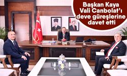 Başkan Kaya Vali Canbolat’ı deve güreşlerine davet etti