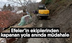 Efeler’in ekiplerinden kapanan yola anında müdahale