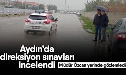 Aydın’da direksiyon sınavları incelendi! Müdür Özcan yerinde gözlemledi