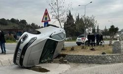 Söke'de korkunç kaza! Yan yatan otomobildeki 1 kişi yaralandı