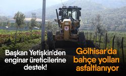 Başkan Yetişkin'den enginar üreticilerine destek! Gölhisar'da bahçe yolları asfaltlanıyor