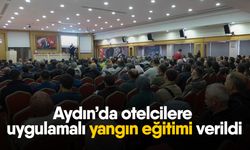 Aydın’da otelcilere uygulamalı yangın eğitimi verildi