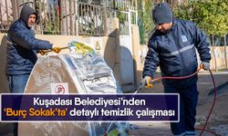 Kuşadası Belediyesi’nden ‘Burç Sokak’ta’ detaylı temizlik çalışması