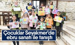 Çocuklar Seyakmer’de ebru sanatı ile tanıştı