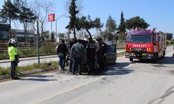 Aydın'da korkutan anlar! Seyir halindeki araçtan dumanlar yükseldi