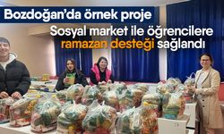 Bozdoğan’da örnek proje! Sosyal market ile öğrencilere ramazan desteği sağlandı