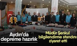 Aydın’da depreme hazırlık! Müdür Şenkul bilgilendirme standını ziyaret etti