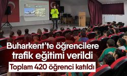 Buharkent’te öğrencilere trafik eğitimi verildi! Toplam 420 öğrenci katıldı