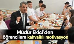 Müdür Ekici’den öğrencilere kahvaltılı motivasyon