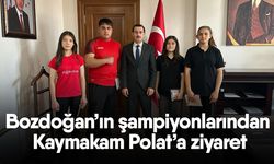 Bozdoğan’ın şampiyonlarından Kaymakam Polat’a ziyaret