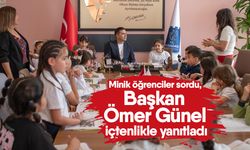 Minik öğrenciler sordu, Başkan Ömer Günel içtenlikle yanıtladı