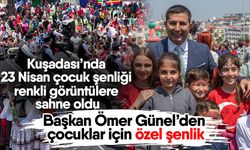Kuşadası’nda 23 Nisan çocuk şenliği renkli görüntülere sahne oldu