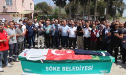 Söke’deki kazada hayatını kaybeden belediye personeline veda
