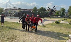 Yamaç paraşütü pilotu kayalıklara düştü: Aydın'dan helikopter gönderildi