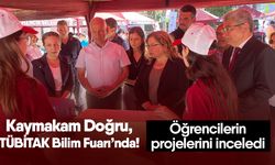 Kaymakam Doğru, TÜBİTAK Bilim Fuarı’nda! Öğrencilerin projelerini inceledi