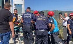 Aydın’da uçurumdan yuvarlanan motosiklet sürücüsü kurtarıldı