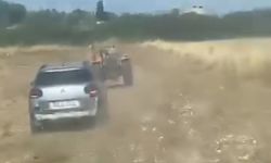 Aydın’da film sahnelerini aratmayan kovalamaca! Kaza yapıp kaçan traktörü dakikalarca kovaladı