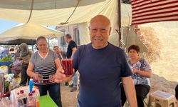 Aydın’da pazarda sıcaktan bunalanların tercihi: Kar helvası