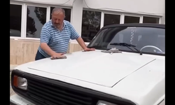 Yerli otomobil tutkusuyla aracına gözü gibi bakıyor