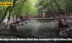 Bozdoğan Adnan Menderes Piknik Alanı Vatandaşların Uğrak Noktası Oldu