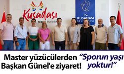 Master yüzücülerden Başkan Günel'e ziyaret! “Sporun yaşı yoktur!”