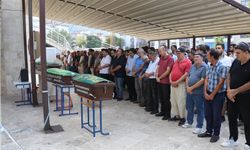 Eşi tarafından öldürülen anne ve çocukları son yolculuğuna uğurlandı