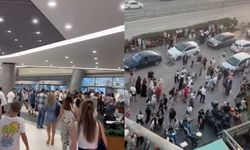 AVM'de korku dolu anlar! Dehşeti yaşayan vatandaşlar kendini dışarı attı