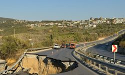 Aydın'da bu yolu kullanacaklar dikkat! Göçme meydana geldi
