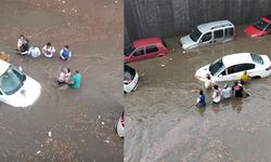 Aydın sıcaktan kavrulurken komşusuna bak! Yağmur yağdı suya gömüldüler