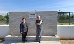 Aydın'da bir vefa örneği: Yıllarca görev yaptıkları okula çeşme hayrı