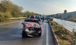 3 araç birbirine girdi! Yol trafiğe kapatıldı