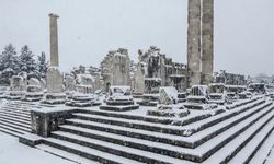 Aydın’ın tarihine ışık tutan antik kentler karla kaplandı