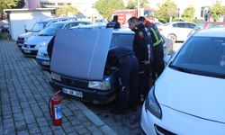 Aydın Devlet Hastanesi otoparkında yangın paniği!