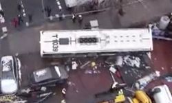 Otobüs otoparka daldı: Ekipler seferber oldu
