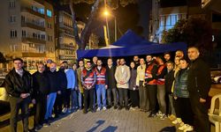CHP Aydın Nazilli İlçe Emniyet Müdürlüğü önünde çadır kurdu