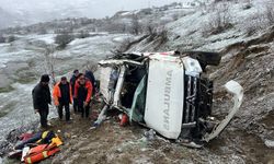 Köyden hasta alan ambulans uçuruma yuvarlandı! Ölü ve yaralılar var